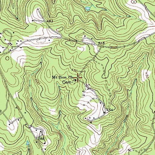 Topographic Map of Mount Zion Church, SC