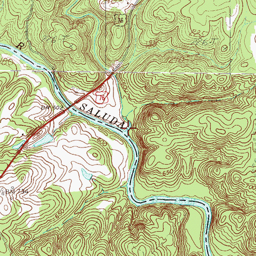 Topographic Map of Mountain Creek, SC