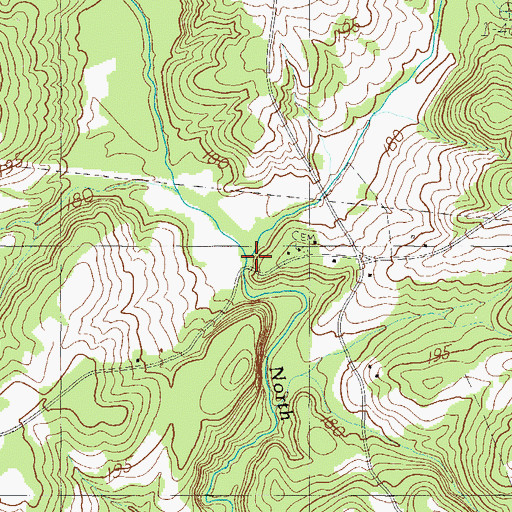 Topographic Map of Mountain Creek, SC