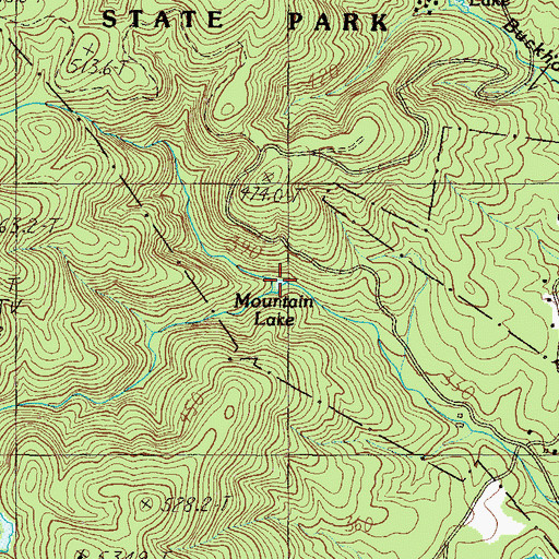 Topographic Map of Mountain Lake, SC