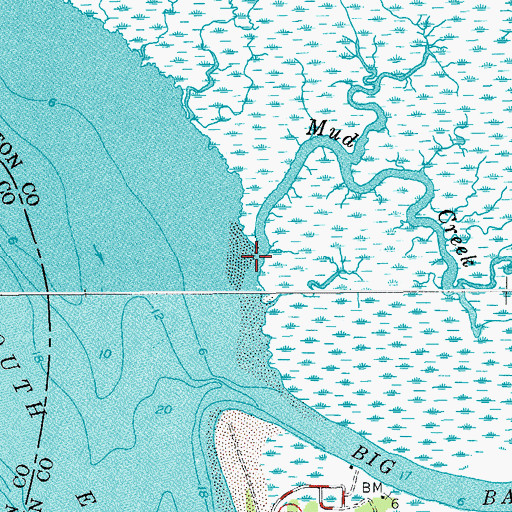 Topographic Map of Mud Creek, SC