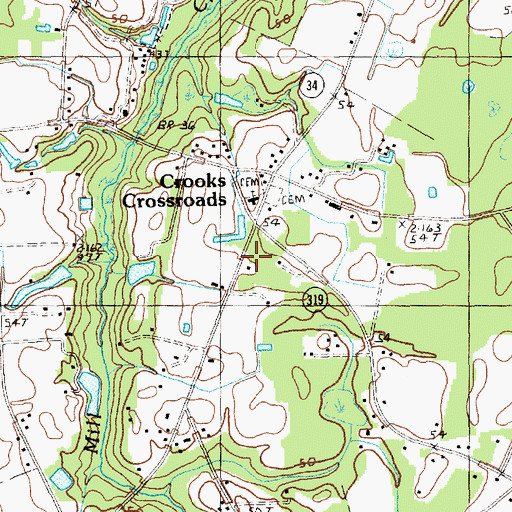Topographic Map of Muddy Creek School, SC