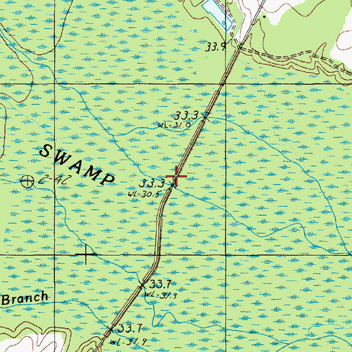 Topographic Map of Muldrows Crossing, SC