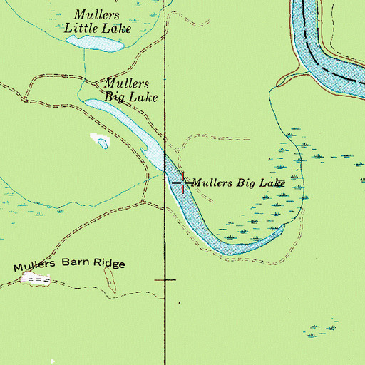 Topographic Map of Mullers Big Lake, SC