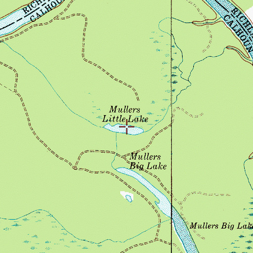 Topographic Map of Mullers Little Lake, SC