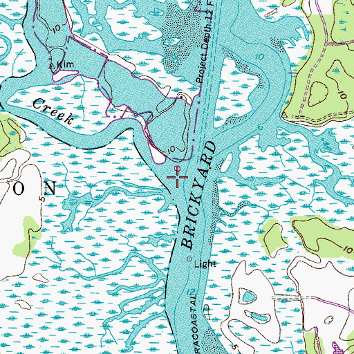 Topographic Map of Mulligan Creek, SC