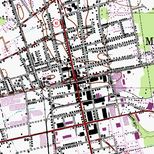 Topographic Map of Mullins, SC