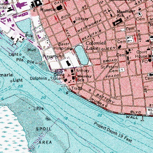 Topographic Map of Murray School, SC