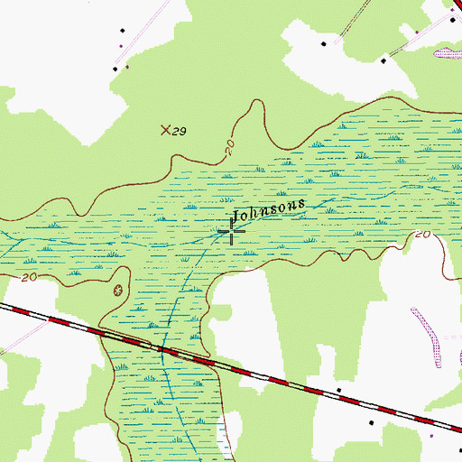 Topographic Map of Murray Swamp, SC