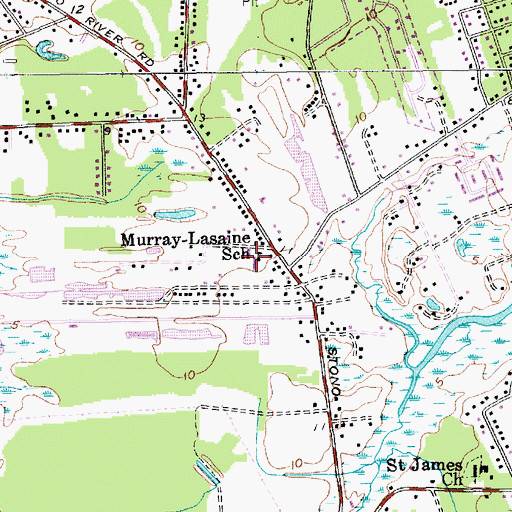 Topographic Map of Murray - Lasaine Elementary School, SC