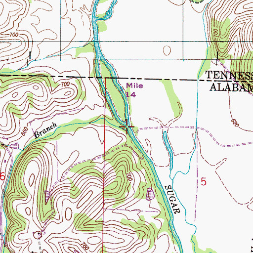 Topographic Map of McConnell Branch, AL
