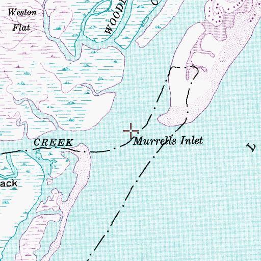 Topographic Map of Murrells Inlet, SC