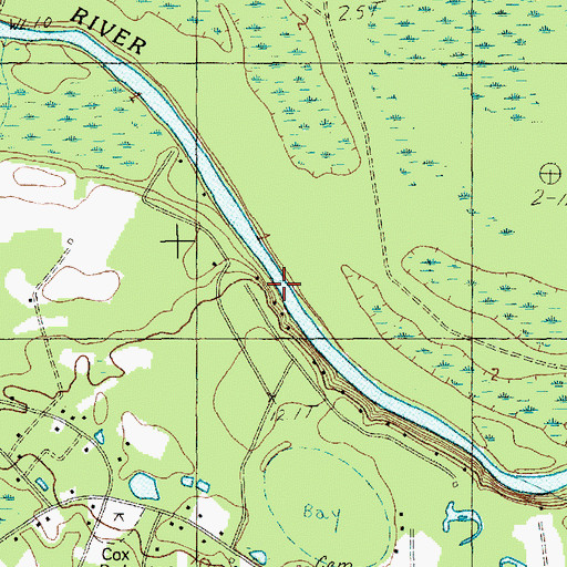 Topographic Map of Murrells Lodge, SC