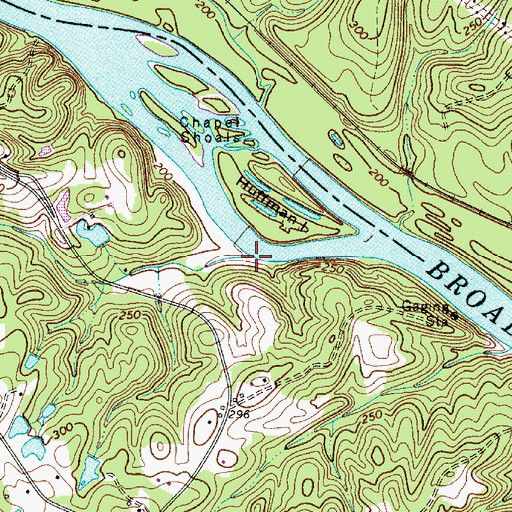 Topographic Map of Mussel Creek, SC