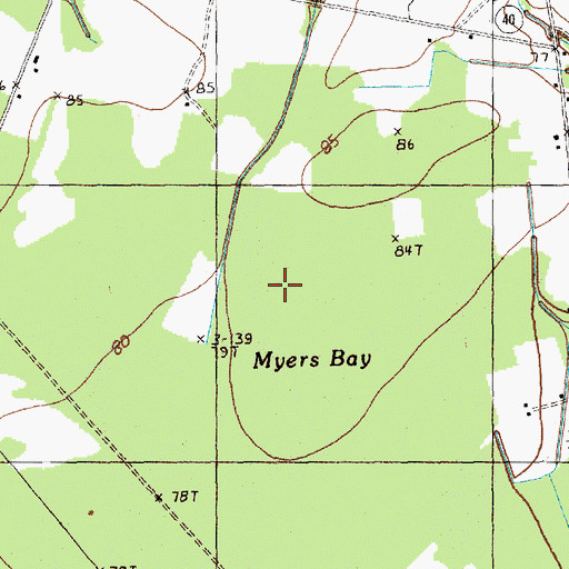 Topographic Map of Myers Bay, SC