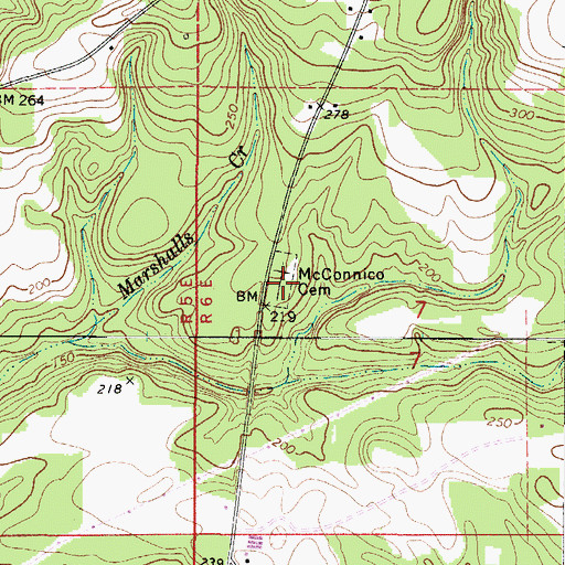 Topographic Map of McConnico Cemetery, AL