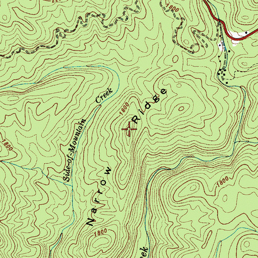 Topographic Map of Narrow Ridge, SC