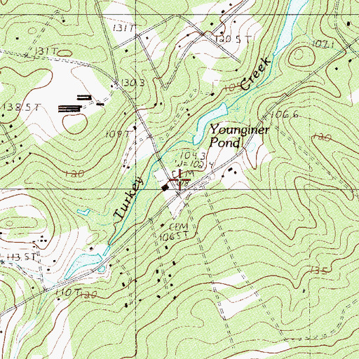 Topographic Map of Nazareth Church, SC