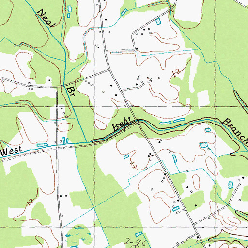 Topographic Map of Neal Branch, SC