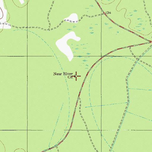 Topographic Map of Near River Church, SC