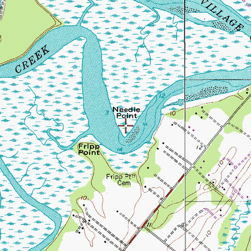 Topographic Map of Needle Point, SC