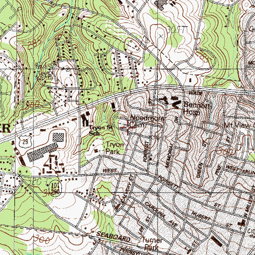 Topographic Map of Needmore Cemetery, SC