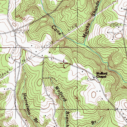 Topographic Map of Nesbitt School, SC