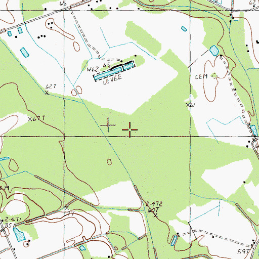 Topographic Map of Nettles Bay, SC