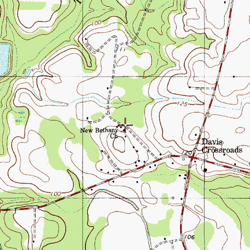 Topographic Map of New Bethany Church, SC