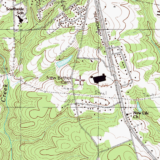 Topographic Map of New Bethel Cemetery, SC