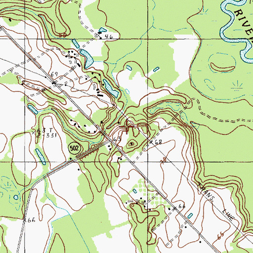 Topographic Map of New Bethel Church, SC