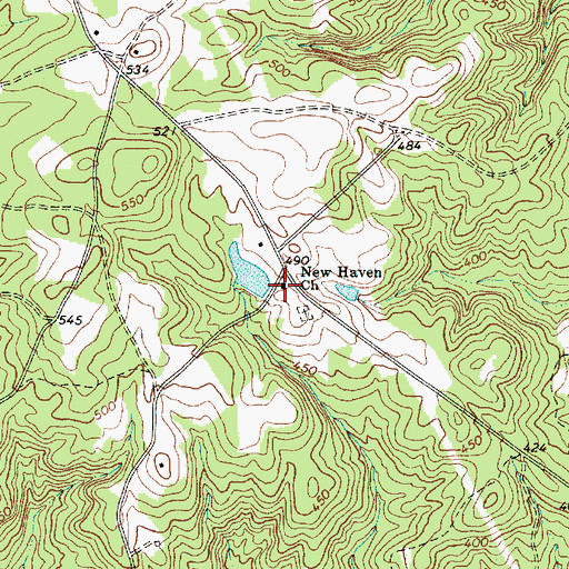 Topographic Map of New Haven Church, SC