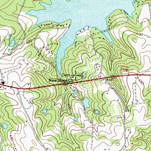 Topographic Map of New Hope Church, SC