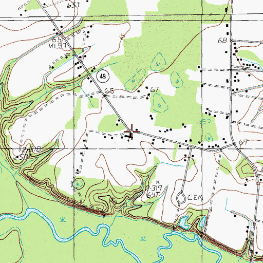 Topographic Map of New Prospect Church, SC