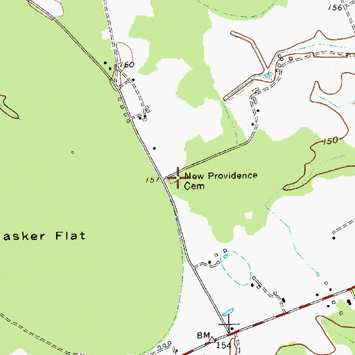 Topographic Map of New Providence Cemetery, SC