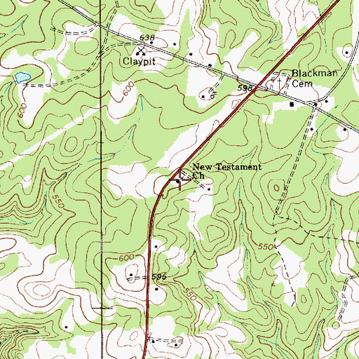 Topographic Map of New Testament Church, SC