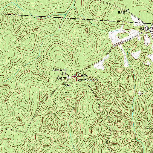 Topographic Map of New Zion Church, SC