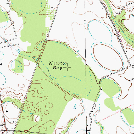 Topographic Map of Newton Bay, SC