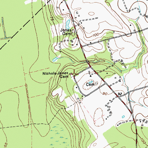 Topographic Map of Nichols - Jones Cemetery, SC