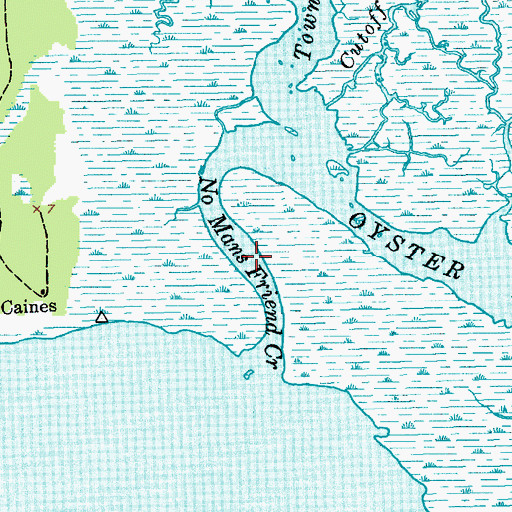 Topographic Map of No Mans Friend Creek, SC