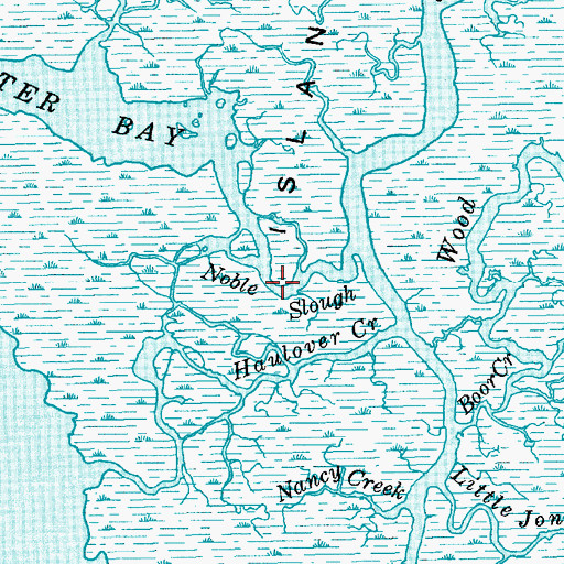Topographic Map of Noble Slough, SC