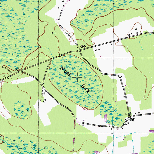 Topographic Map of Noel Bay, SC