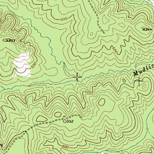 Topographic Map of North Campbell Creek, SC