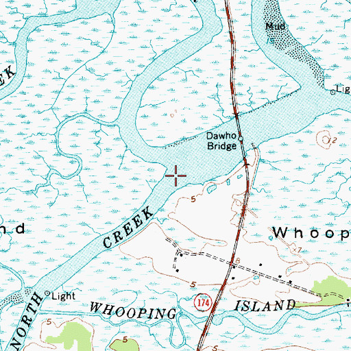 Topographic Map of North Creek, SC
