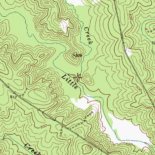 Topographic Map of North Creek, SC