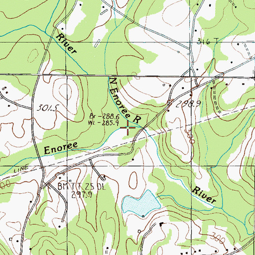 Topographic Map of North Enoree River, SC