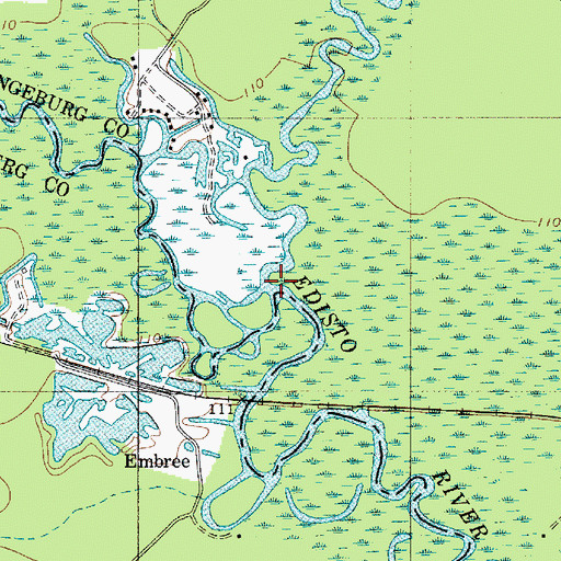 Topographic Map of North Fork Edisto River, SC