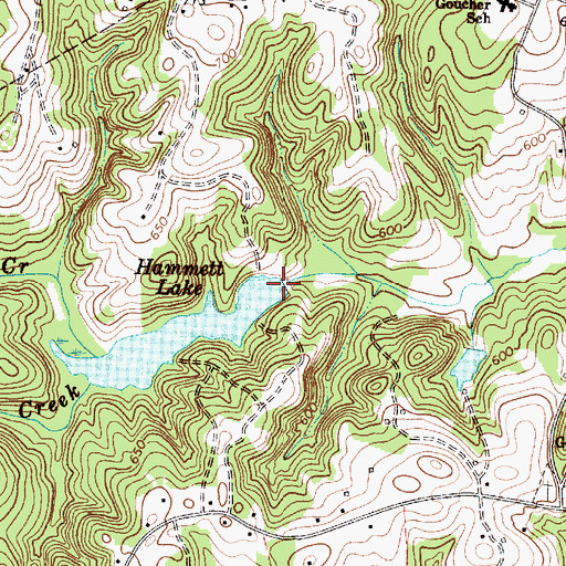 Topographic Map of North Goucher Creek, SC