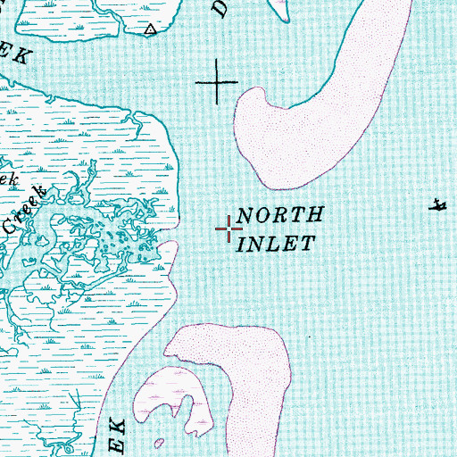 Topographic Map of North Inlet, SC