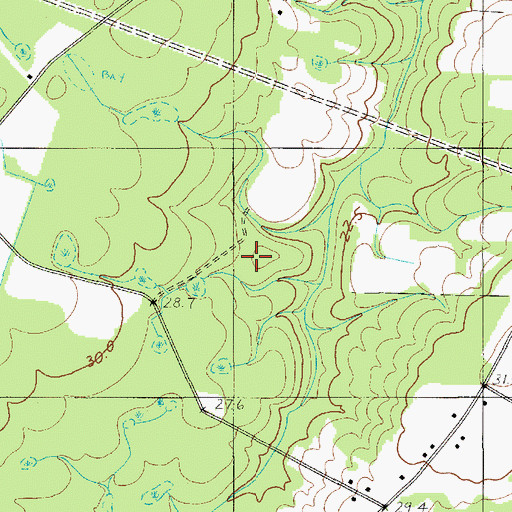 Topographic Map of Oak Grove School, SC
